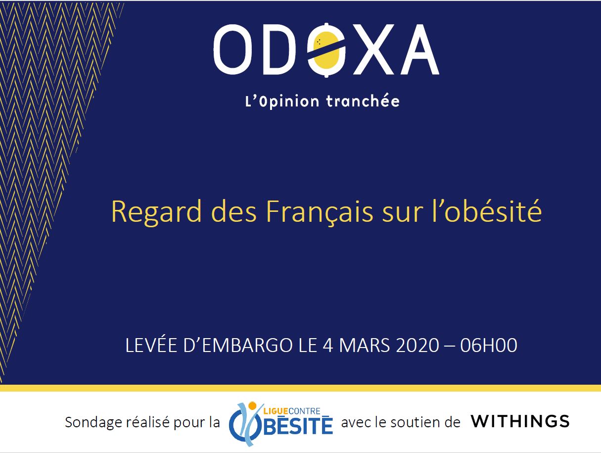 A l’initiative de la Ligue contre l’obésité créée en 2014 à Montpellier, plusieurs événements ont lieu en France en ce mercredi 4 mars, Journée mondiale unifiée contre l’obésité (World Obesity Day). A Paris, Nice, Rouen, Lille, Bordeaux... on marche pour changer le regard sur la maladie. Un regard complètement faussé si l’on en croit les résultats du sondage Odoxa commandé par la Ligue contre l’obésité et révélé aujourd’hui par de nombreux médias.