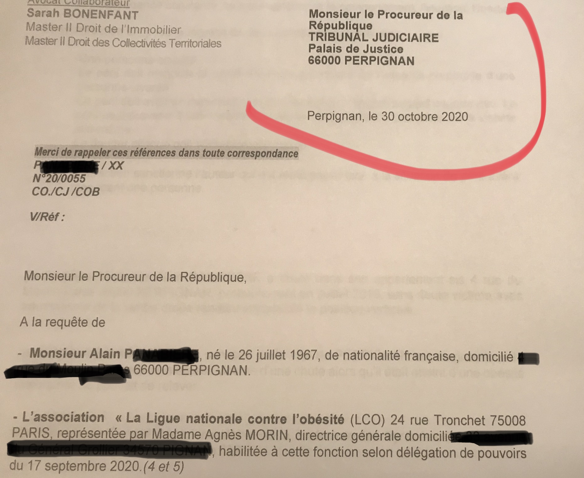 La Ligue contre l’obésité, qui vient de déposer plainte pour « non assistance à personne en danger et omission de porter secours à personne en péril » au parquet de Perpignan a envoyé, avec l’accord de son avocat, un médecin auprès d’Alain P. L’avis médical est sans équivoque : il y a urgence vitale.