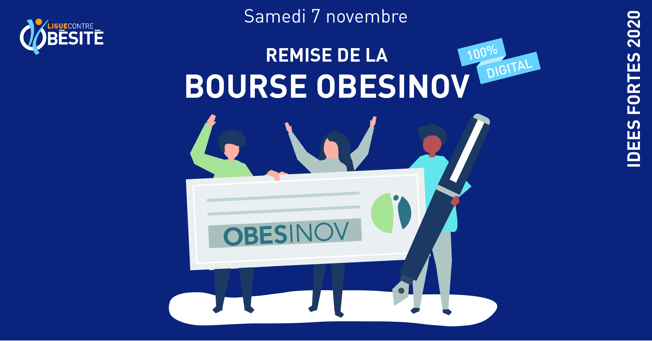 Le congrès des Idées fortes 2020 qui s’est exceptionnellement déroulé en ligne les 6 et 7 novembre, a permis d’attribuer la Bourse Obesinov à plusieurs associations qui nourrissent de beaux projets. Un coup de pouce financier qui permet à chaque structure de poursuivre et d’intensifier son activité pour le plus grand bénéfice des patients