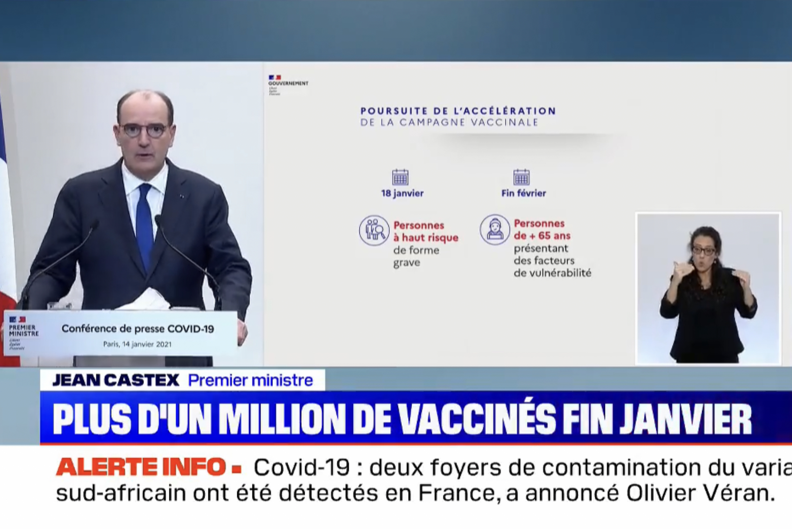 Dans son intervention du jeudi 14 janvier, le Premier ministre Jean Castex a annoncé le couvre-feu national à 18 h, mais aussi la vaccination plus rapide des personnes vulnérables. « C'est une question éthique et d'efficacité » a-t-il déclaré. Les personnes souffrant d’obésité pourrait se faire vacciner au début de la phase 2, c’est-à-dire fin février début mars.