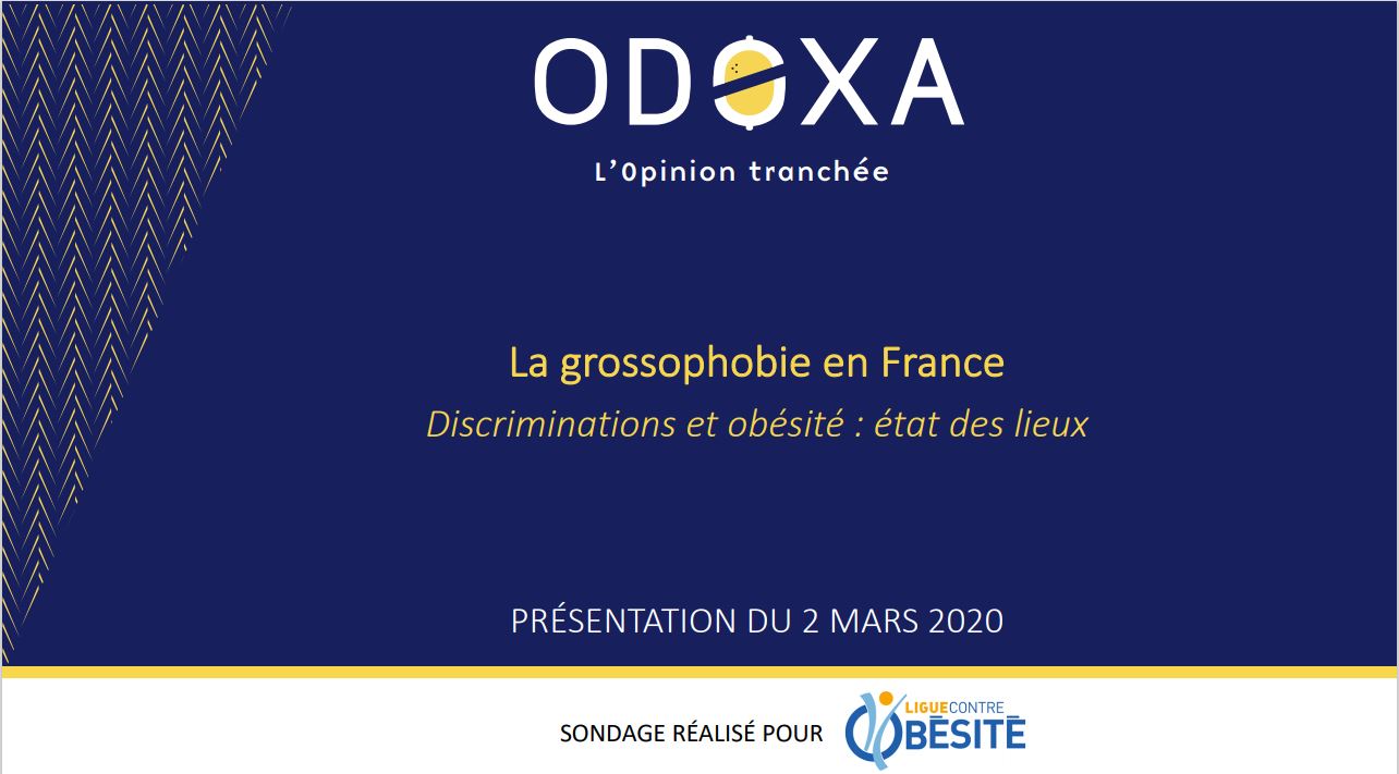 Commandé par la Ligue contre l’obésité à l’Institut Odoxa dans le cadre de la Journée mondiale contre l’obésité, un sondage révèle les vrais chiffres de la discrimination envers les personnes souffrant d’obésité. Les jeunes en situation d’obésité sont 4 fois plus souvent victimes de stigmatisation que les autres. Un fléau qui se répète dans la sphère publique, à l’école, au travail, en famille et même dans la sphère médicale.