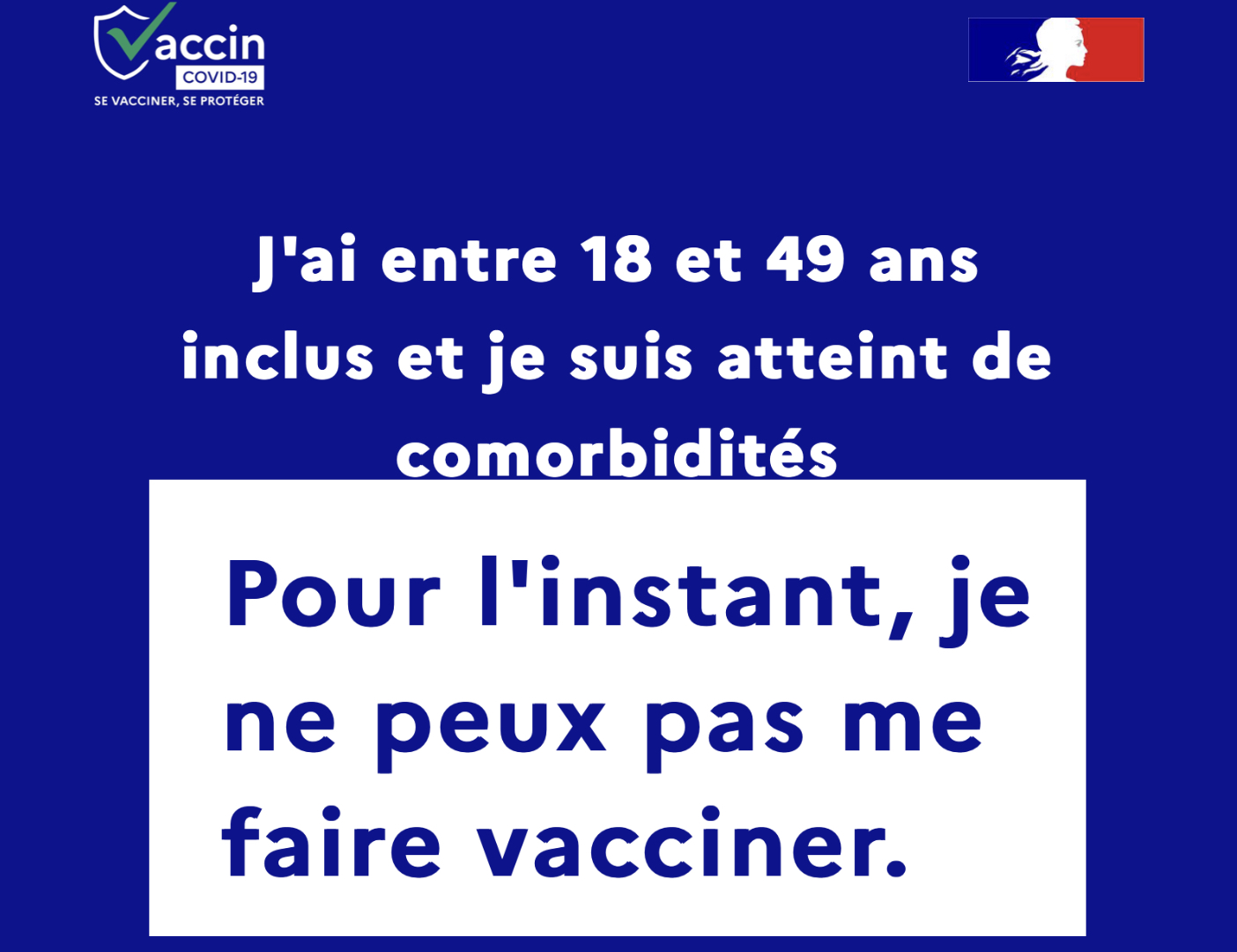 Le gouvernement a mis en place une plateforme intuitive qui vous permettra, en quelques clics, de savoir si vous pouvez prétendre au vaccin. Et si oui, lequel. Sauf que les personnes atteintes d’obésité de moins de 50 ans ne sont toujours pas concernées...